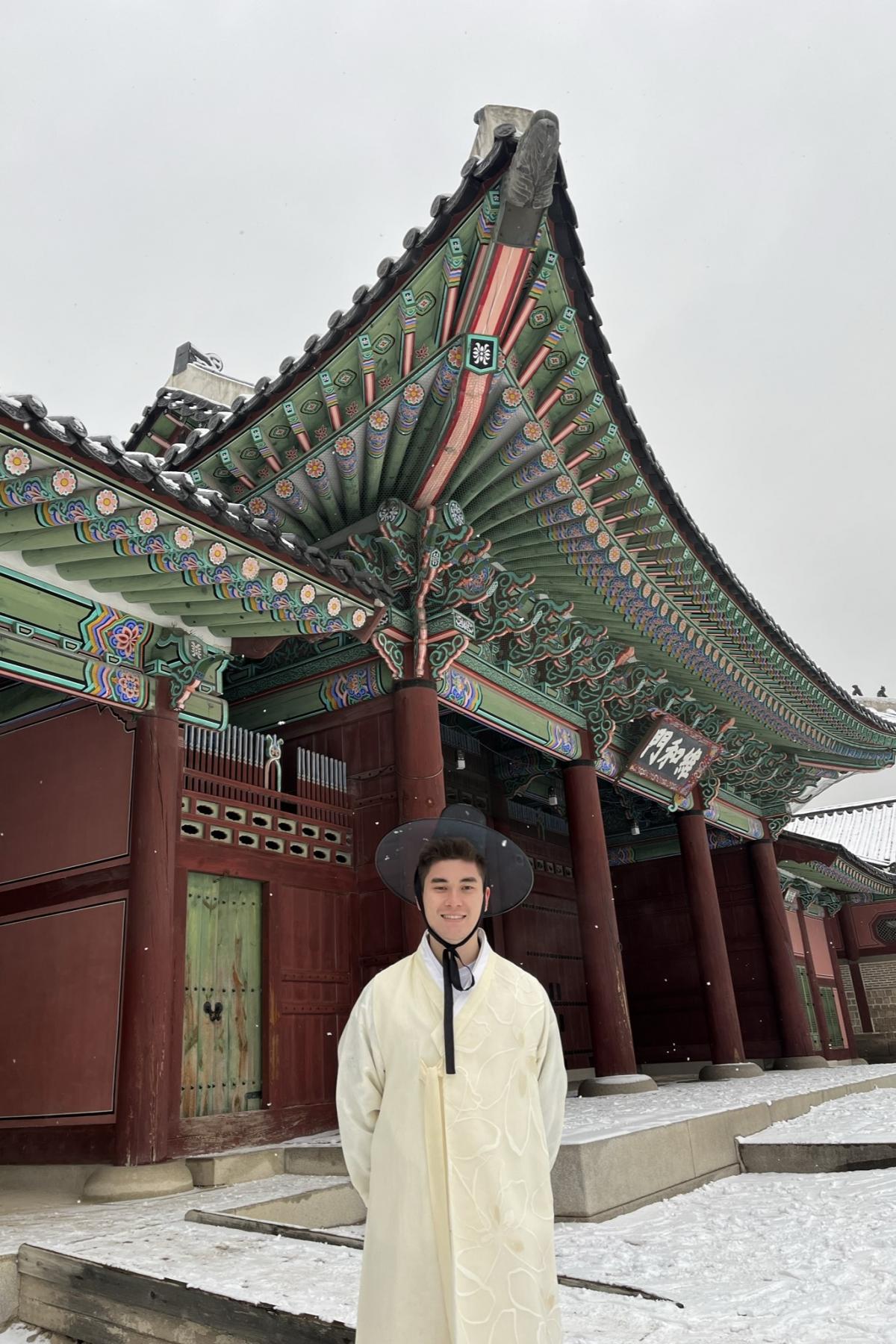 Rhys at Gyeongbokgung Palace