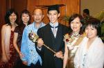 SPECIAL HONOUR: Edward Ng was joined by his family to celebrate his selection as macebearer and also receiving his Bachelor of Commerce (Accounting)  (from left) Delicia, Sharon, Garry, Mary and Stephanie Ng
Photo by Ben Osborne