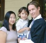 Ben McCaw with wife Suh and son Steven
Photo Ben Osborne