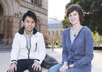Former Headstart Scholars  and now University of Adelaide students  Minh Bui and Annie Conway
Photo by David Ellis
