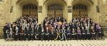 1959 Golden Jubilee participants outside Bonython Hall, where they first graduated 50 years ago
Photo by John Hemmings