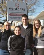 Law students taking part in the program include (from left) Kristylee McAuliffe, Diana Dichiera, Nick Simmons, and Lauren de Vries van Leeuwin
Photo by Lisa Toole