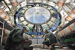 Working in the cavern of the ATLAS detector, part of the Large Hadron Collider at CERN (the European Organization for Nuclear Research)
Photo by ATLAS Experiment  2011 CERN