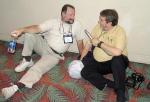 Allan Carrington (right) interviewing Randy Meredith from Spring Arbor University in Michigan