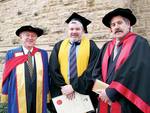 Guest speaker Rick Allert with Bachelor of Science (Honours) graduate Thomas Madison and supervisor Dr Connor Thomas from the School of Molecular and Biomedical Science