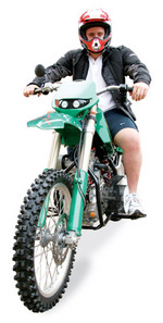 Mechanical Engineering student Heath McBain on the Bio Bike, the biodiesel motorbike designed and developed at the University of Adelaide.  Heath, who is also studying for a Finance degree, is one of nine Mechanical Engineering students to work on the bike as part of their fourth-year project.
Photo by David Ellis