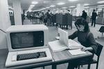 The card catalogue, containing two million cards, was closed in favour of an electronic catalogue in the 1980s.  The Library had taken delivery of its first computer, an IBM system7, in the 1970s at a cost of $71,000.