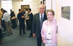 Mrs Norma Tait with Professor Keith King in the Robert W. F. Tait Room
Photo by David Ellis