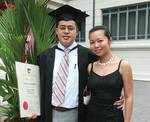 Gastronomy graduate Jos Montalvo with his girlfriend, Angel