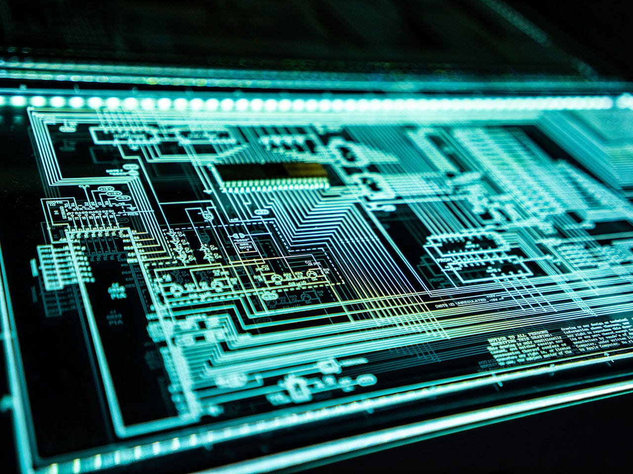 A stylised circuit board