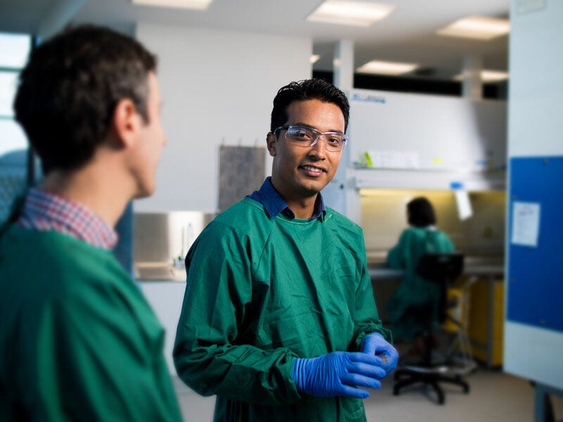 Researchers in a laboratory