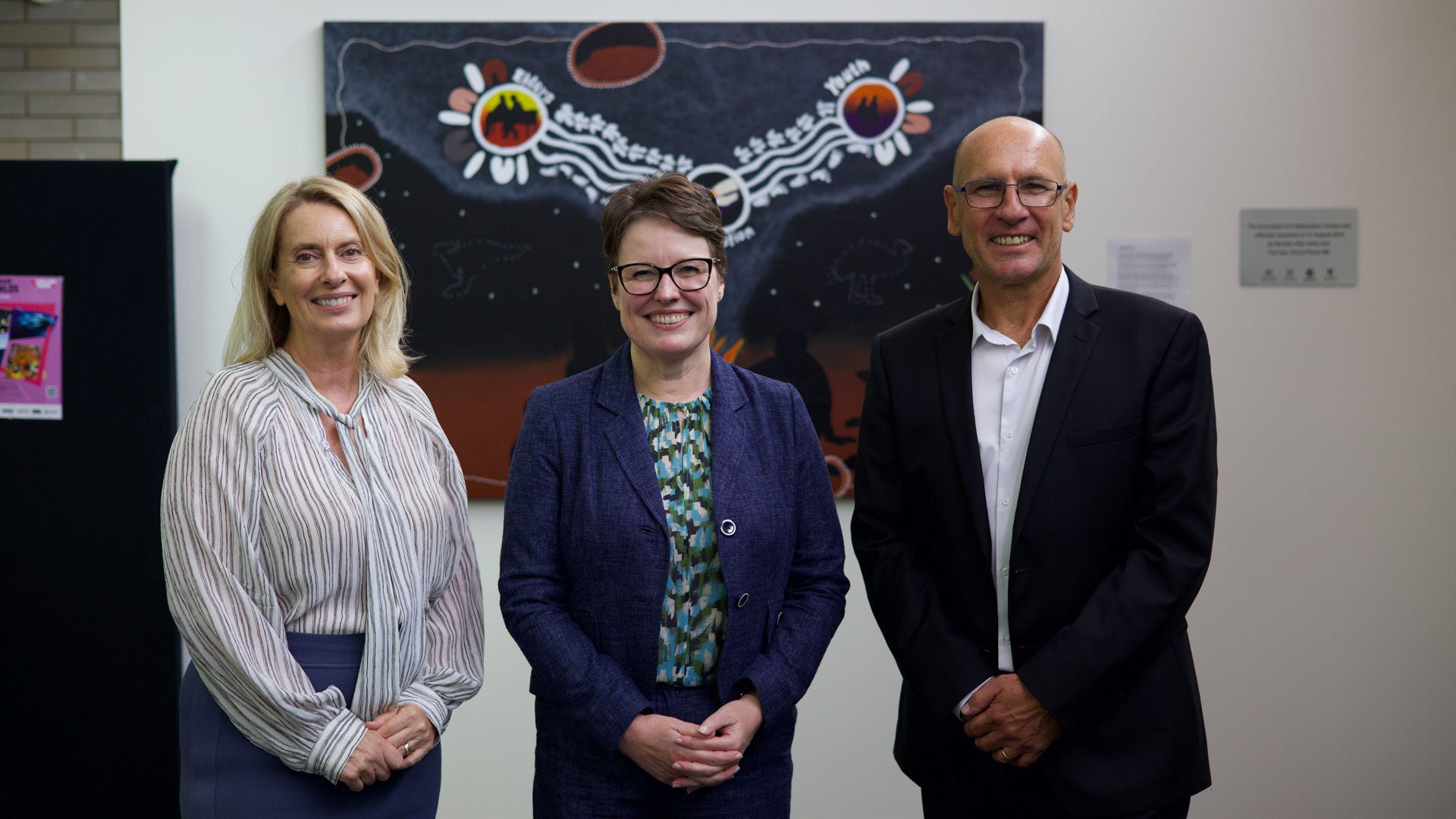 Adelaide University Provost and Deputy Vice Chancellor, Professor Joanne Cys, Vice Chancellor and President, Professor Nicola Phillips, and Whyalla Campus Regional Director, Paul Havelberg