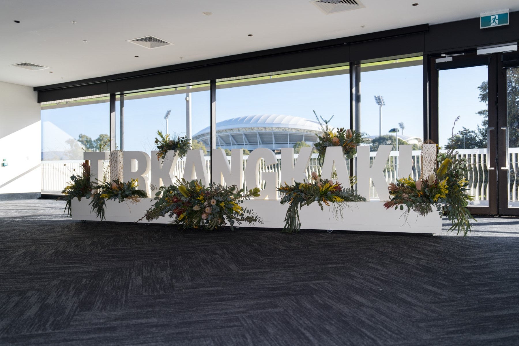 Tirkangkaku signage at launch ceremony