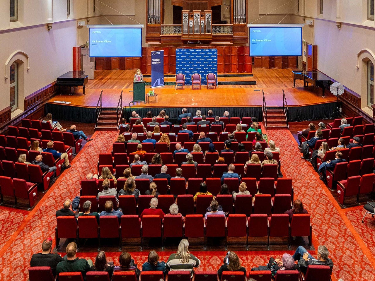 Aerial view of the audience
