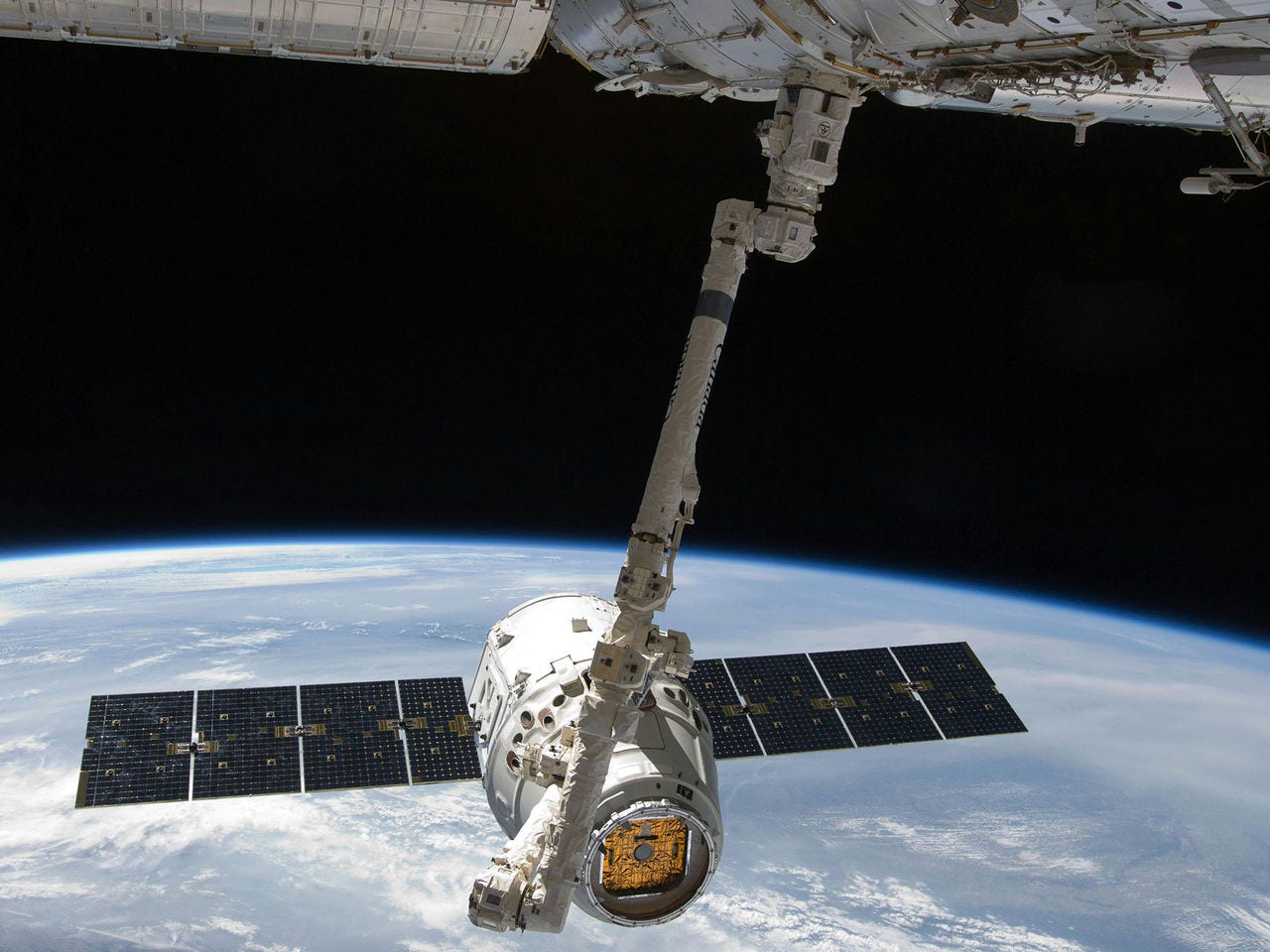 A satellite in space