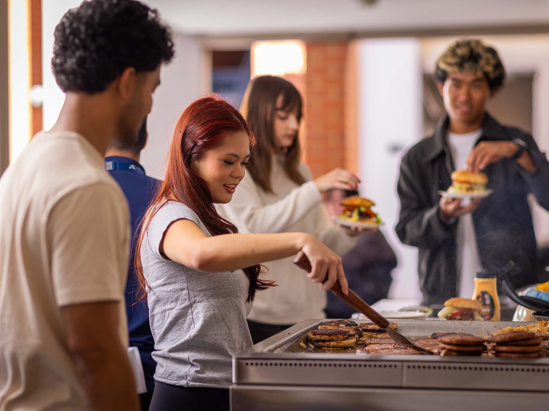 Residents at Adelaide University Village student accommodation