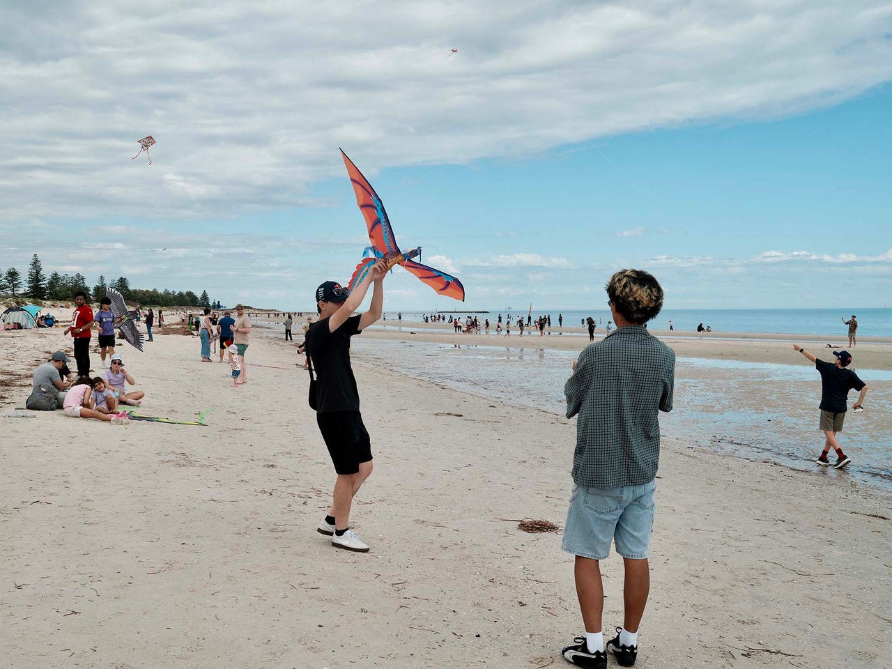 Students at the Kite Festival