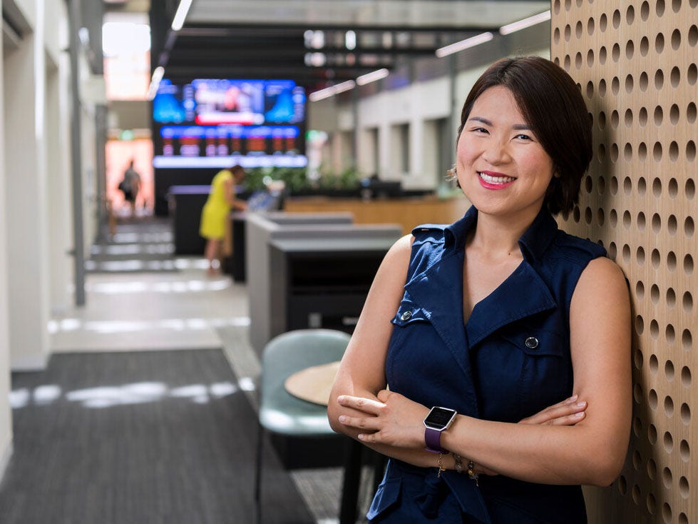Academic staff member on campus