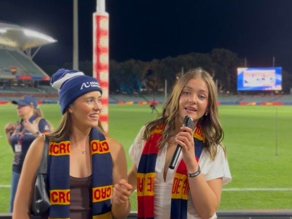 Marketing students presenting at Adelaide Oval