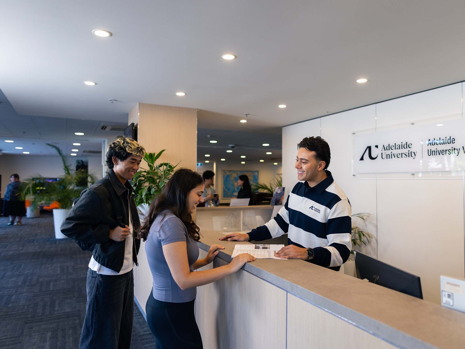 Residents socialising in the shared spaces at Adelaide University Village student accommodation