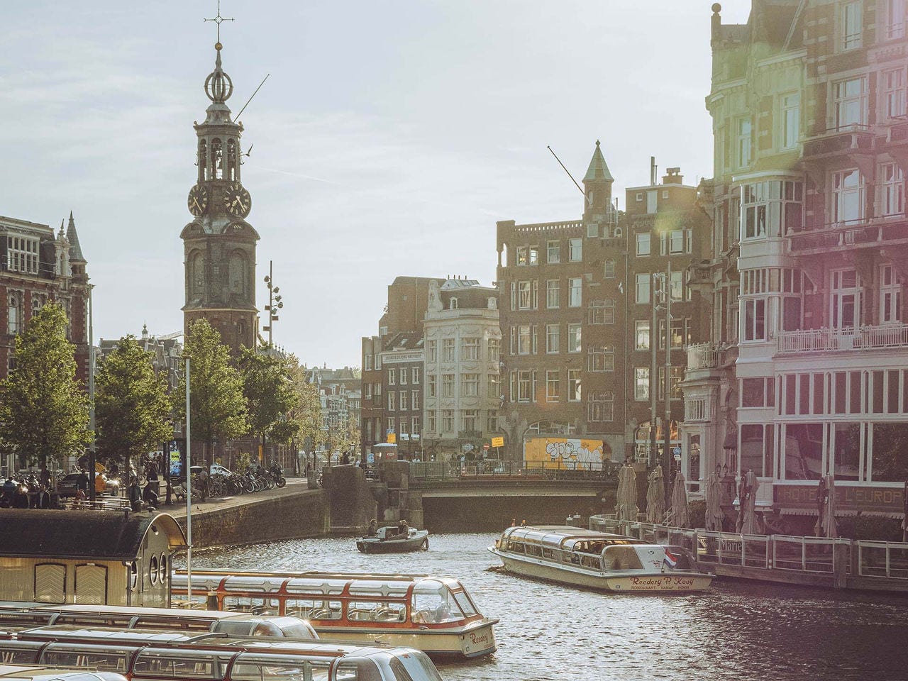 Landscape view a city within the Netherlands