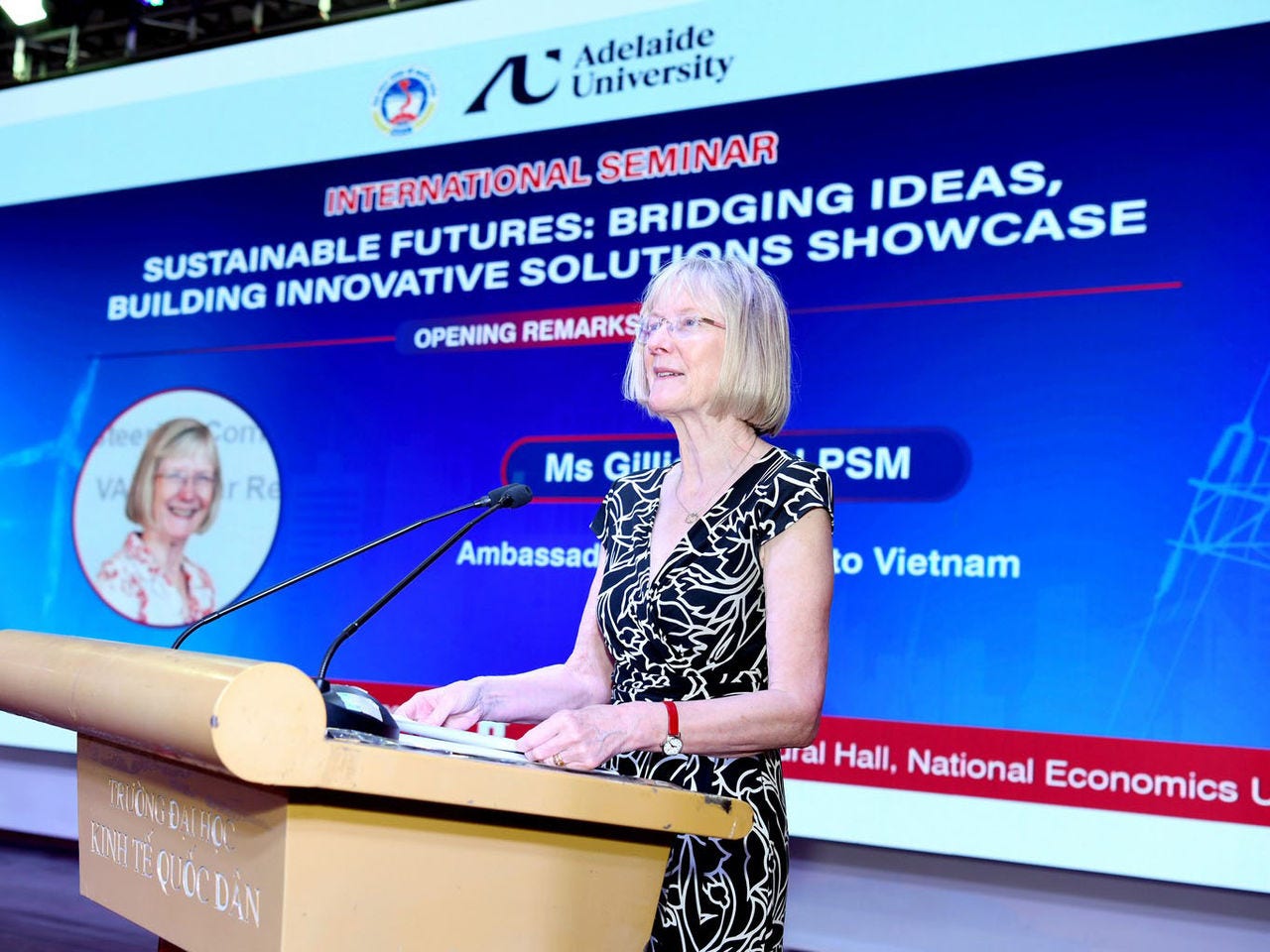 AU staff presenting at the Sustainable Futures Seminar