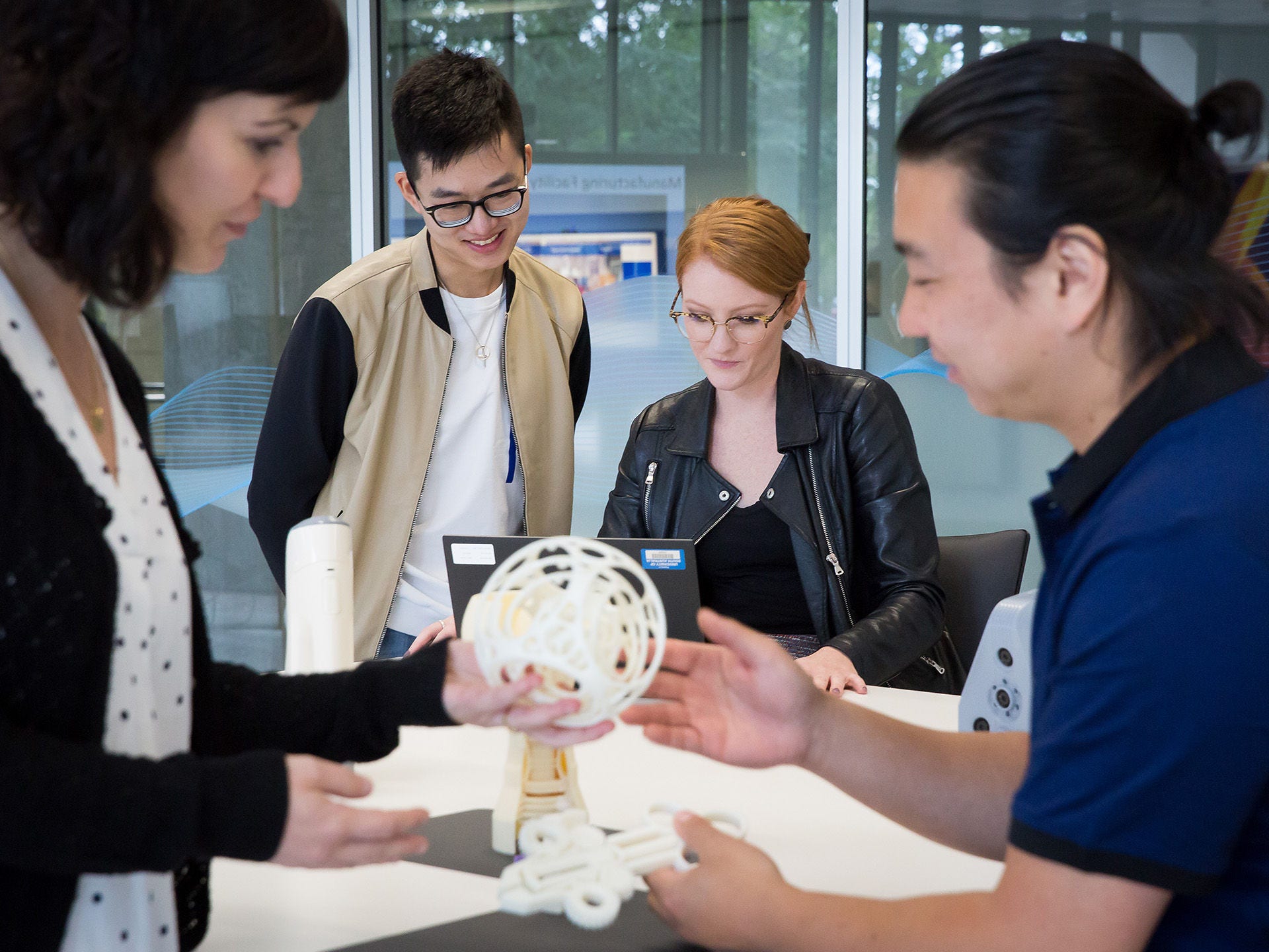 Staff collaborating in FII facilities