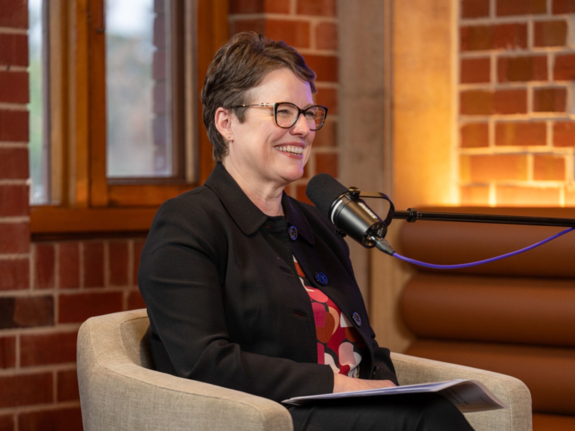 Episode 3, The future of the humanities: Vice Chancellor and President Nicola Phillips in studio.