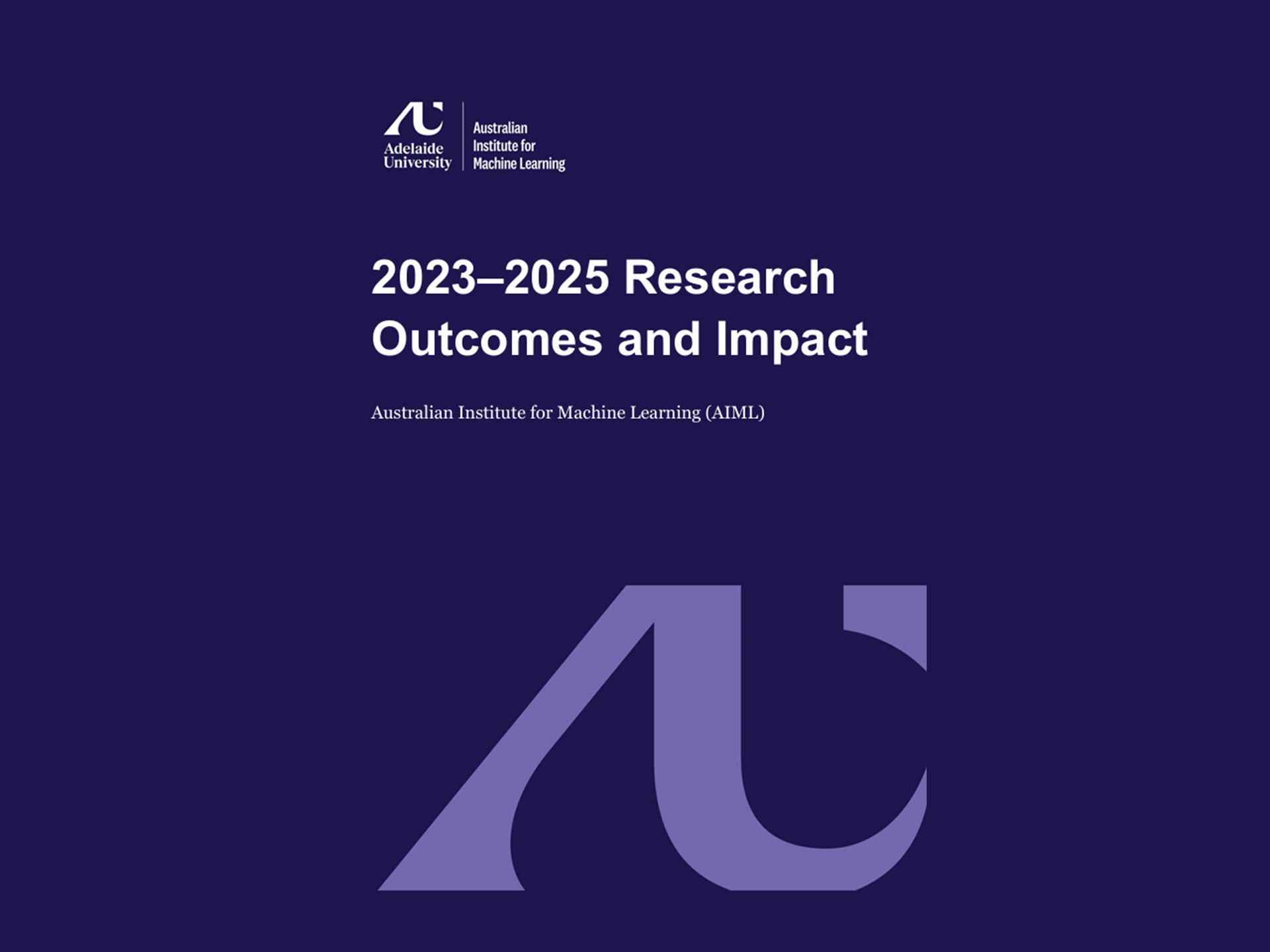 Report cover 2023-2025 research outcomes and impact