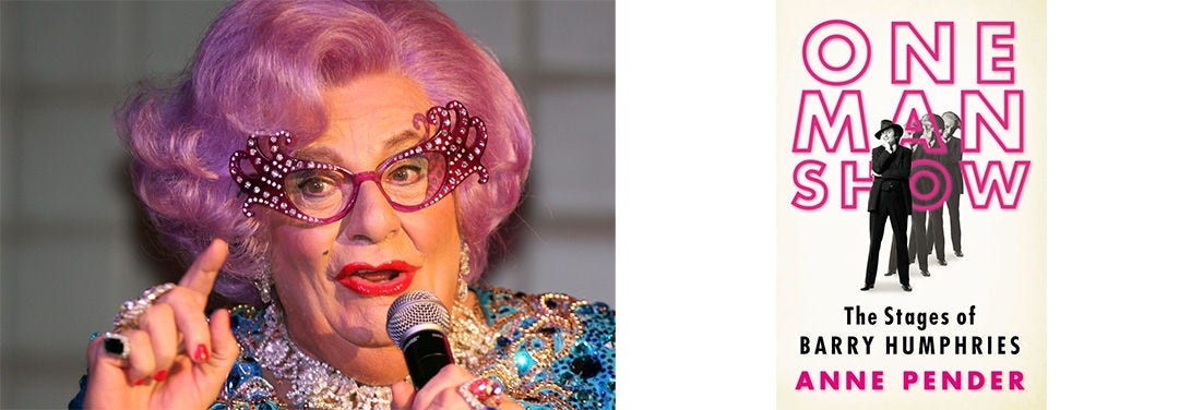 Barry Humphries and book