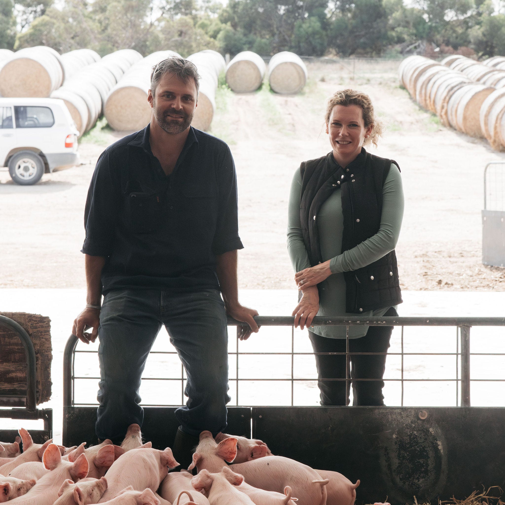Farmer Ashley Schmidt and Assoc Prof Kate Gunn