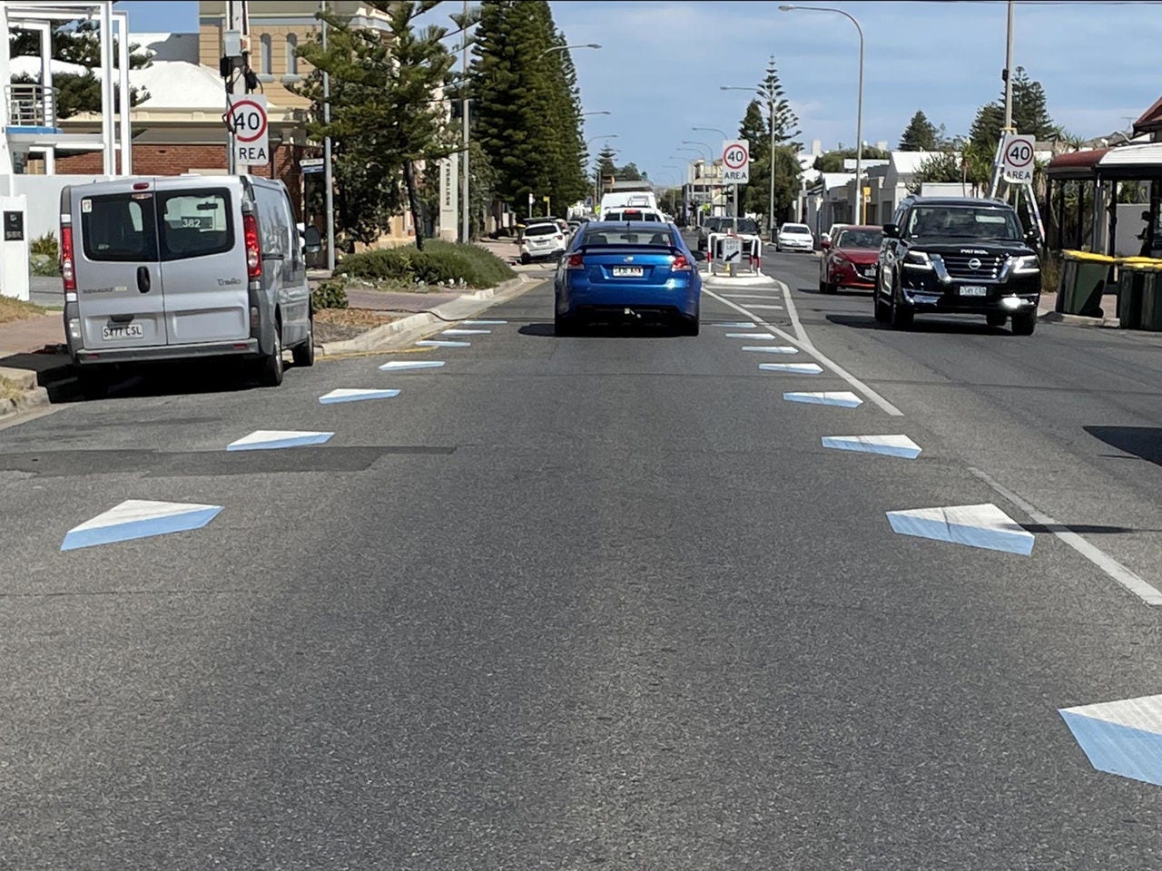 3D lane markings on Seaview Road, Henley Beach