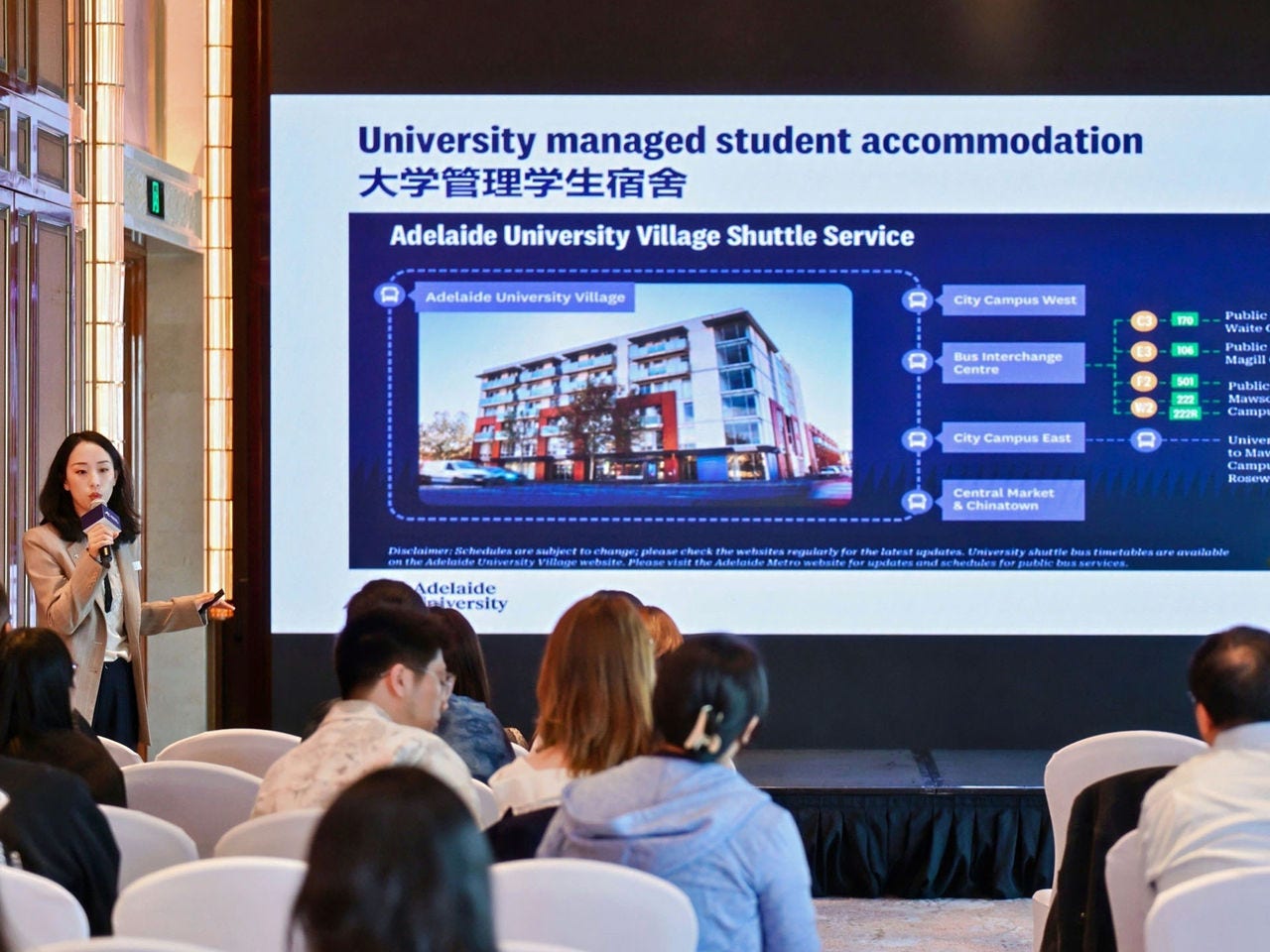 Accommodation Services presenting at an event