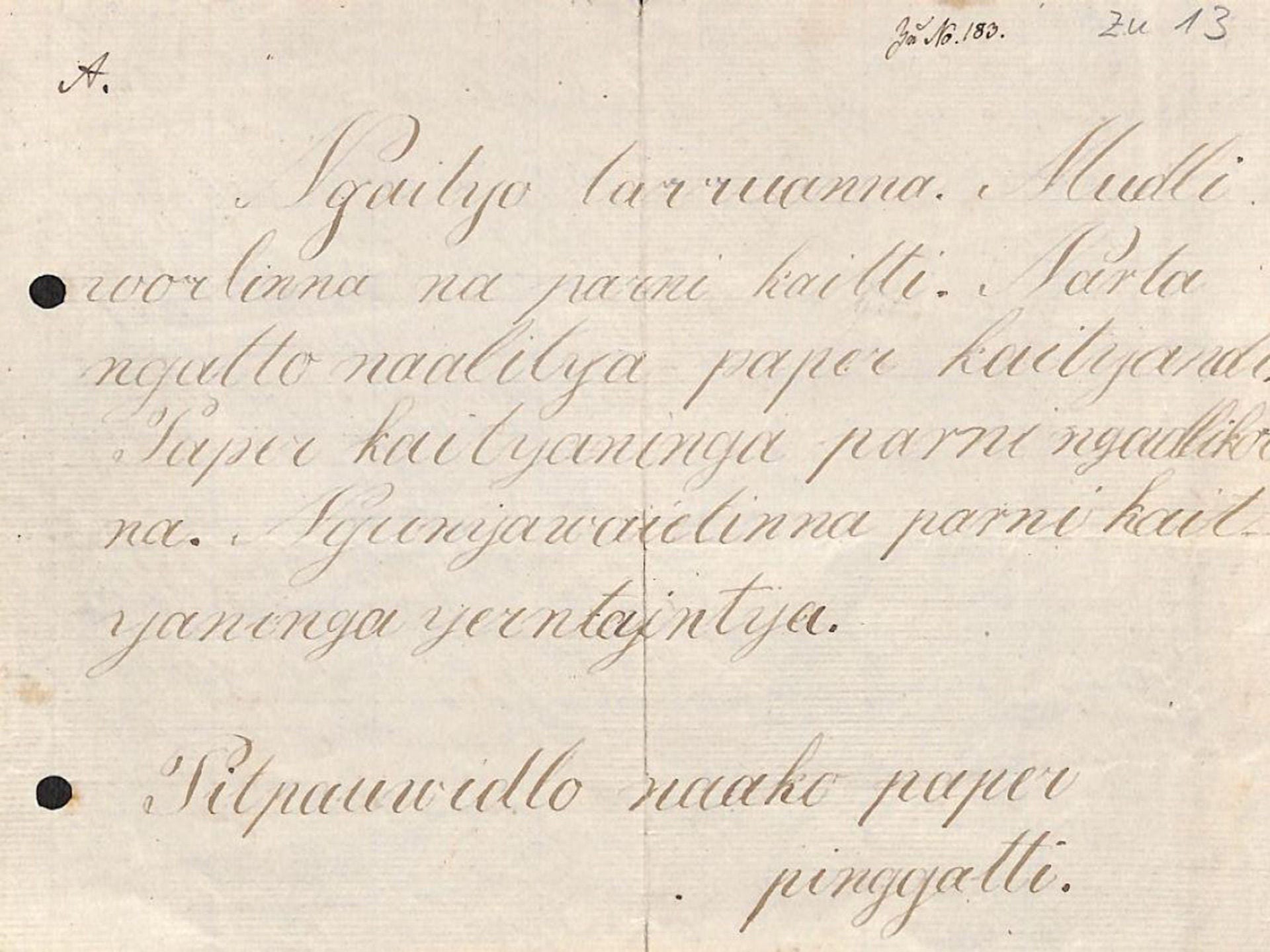 Image of a book in the Strong Room Collection showing a hand written letter