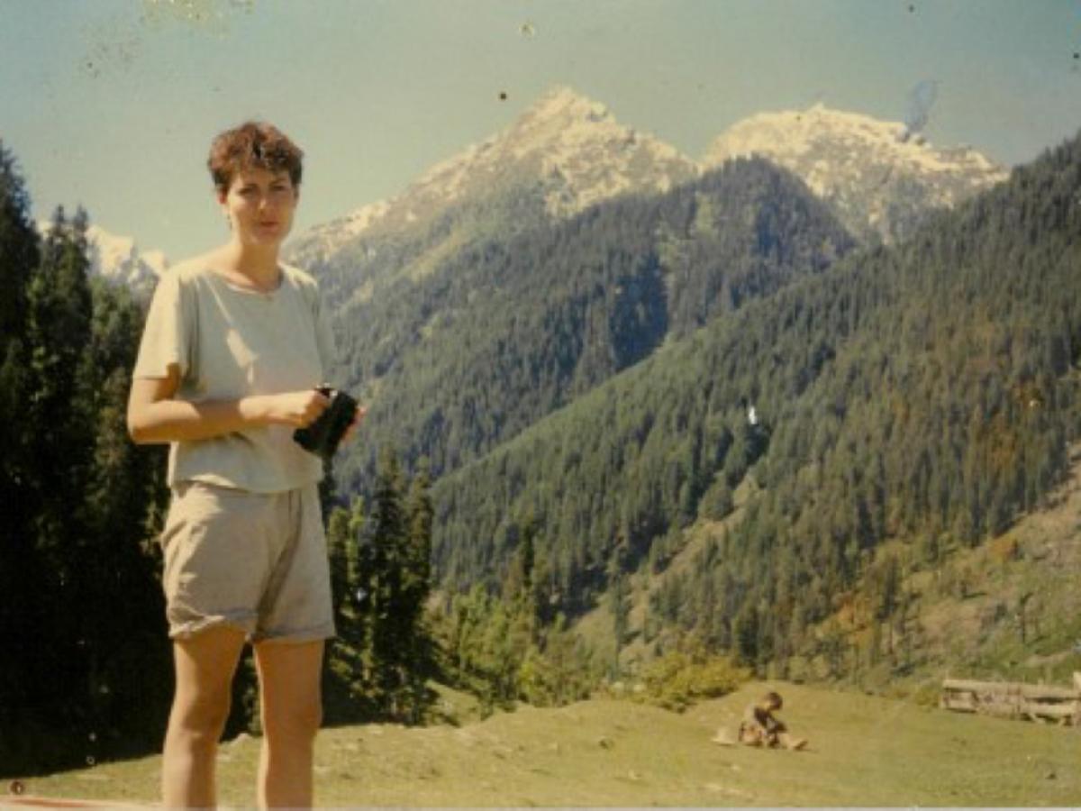 Helen Connolly travelling in the mountains