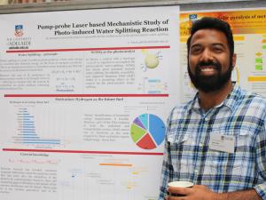 Ketan Patel with his poster