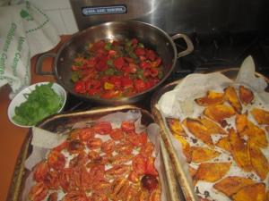 Harvesting ingredients for pizza