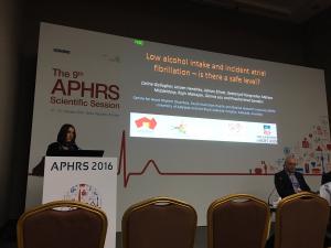 Celine Gallagher presenting at APHRS