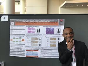 Thomas Agbaedeng presenting poster at HRS