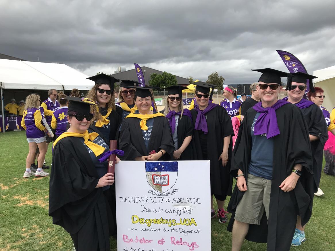 Degreelays team at the 108 Relay for Life organised by Cancer Council