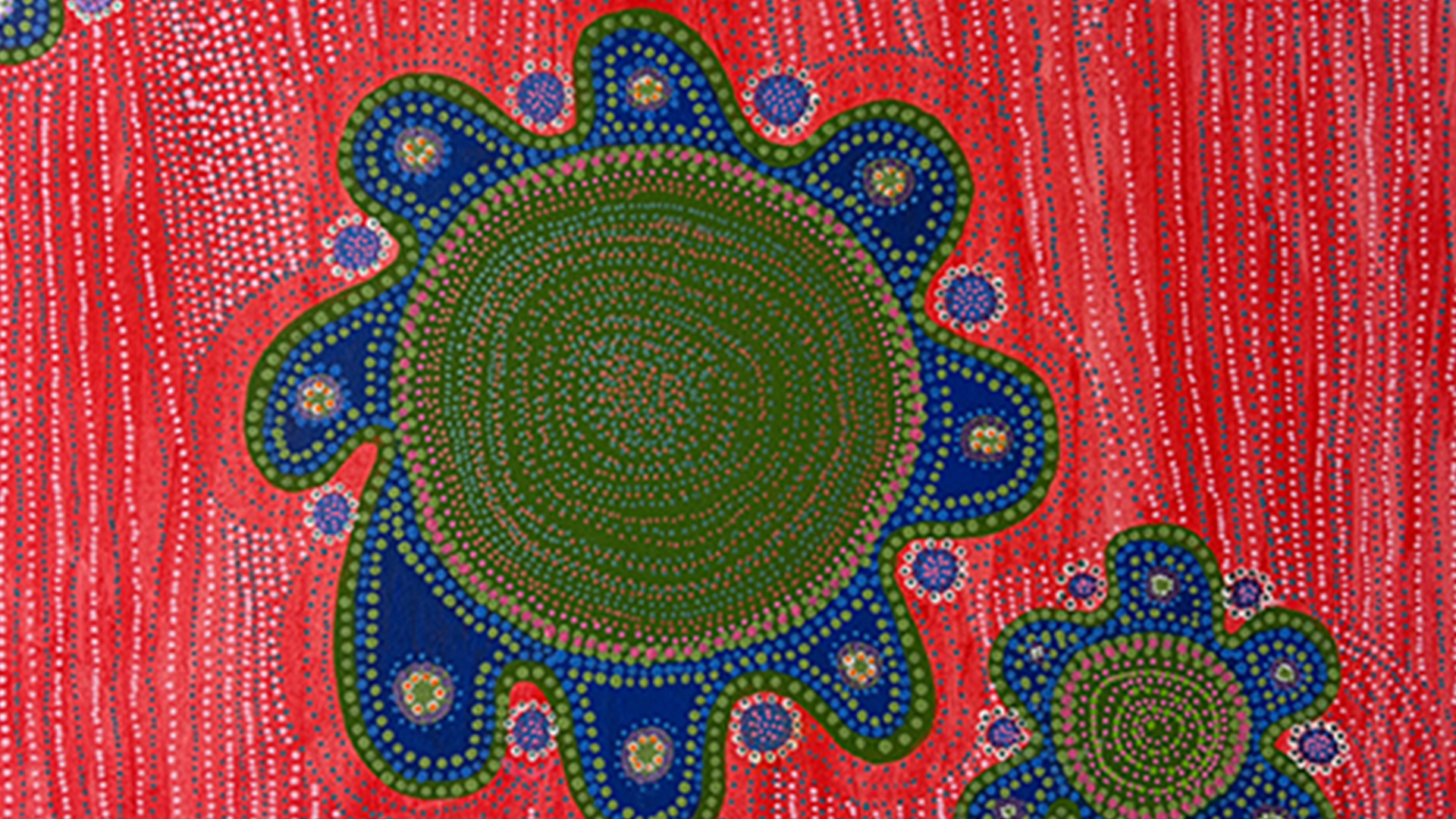 an aboriginal dot painting