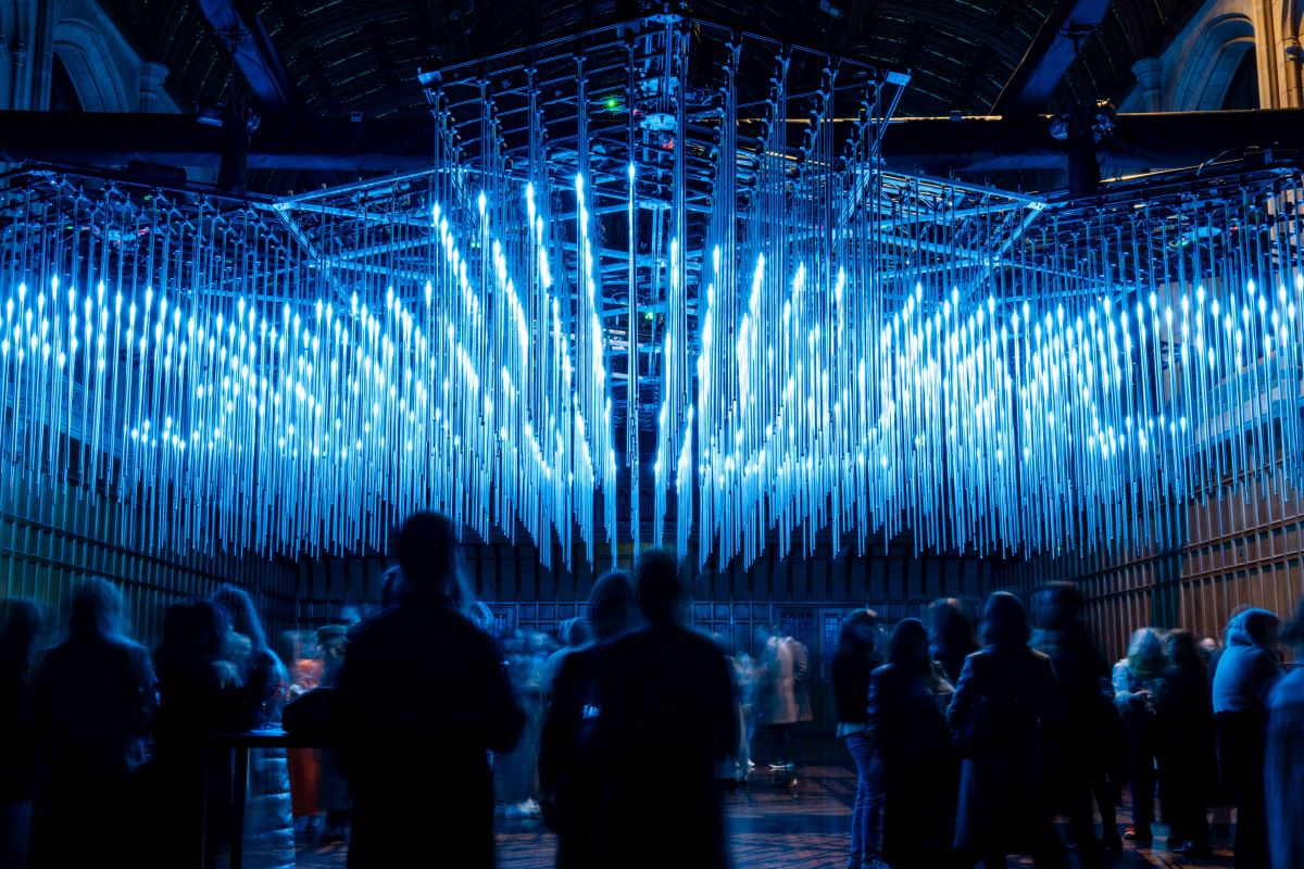 University glows with pop-up venue  and light trail