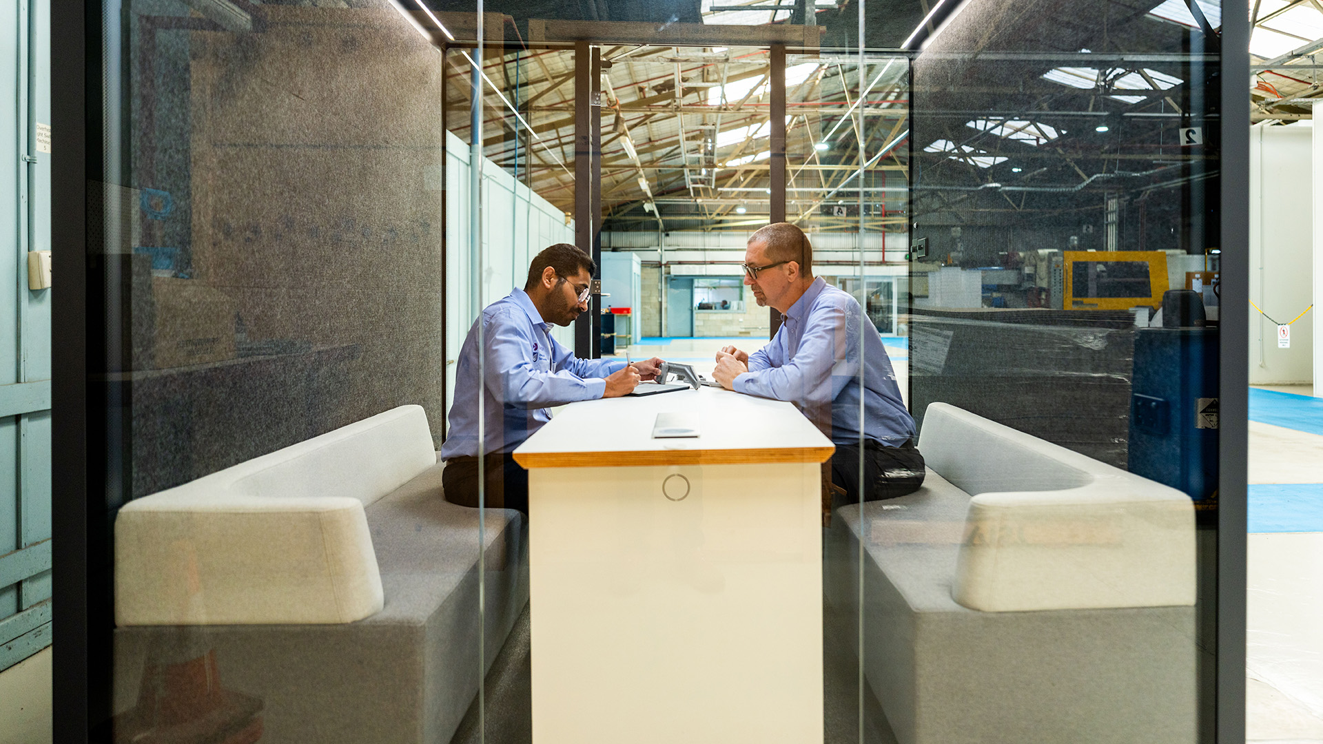 Industry partners collaborating with researchers