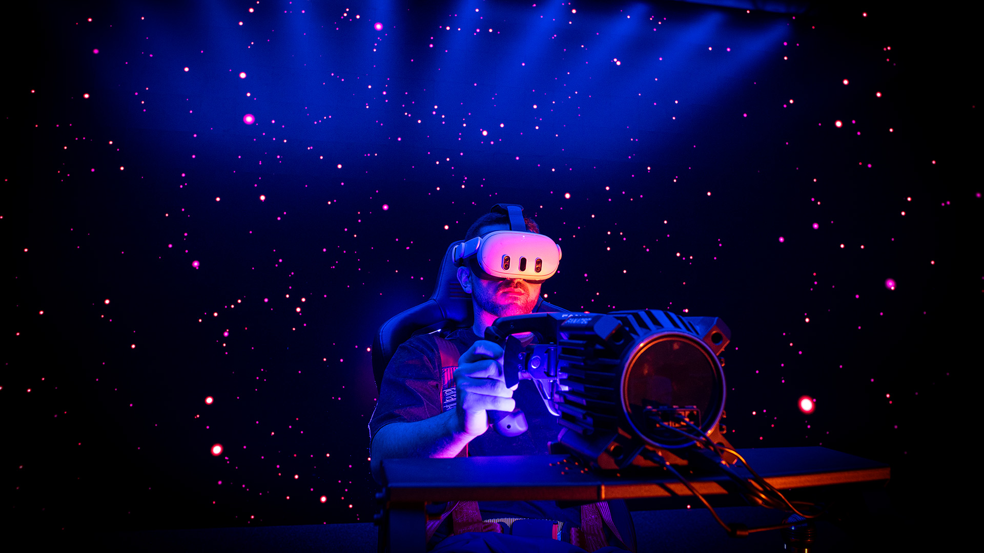 VR simulation in use