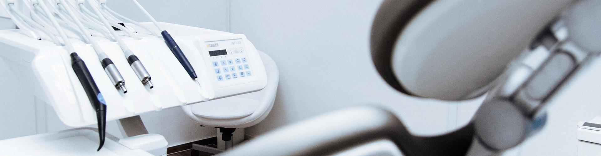 A dentist chair and equipment in a dental practice