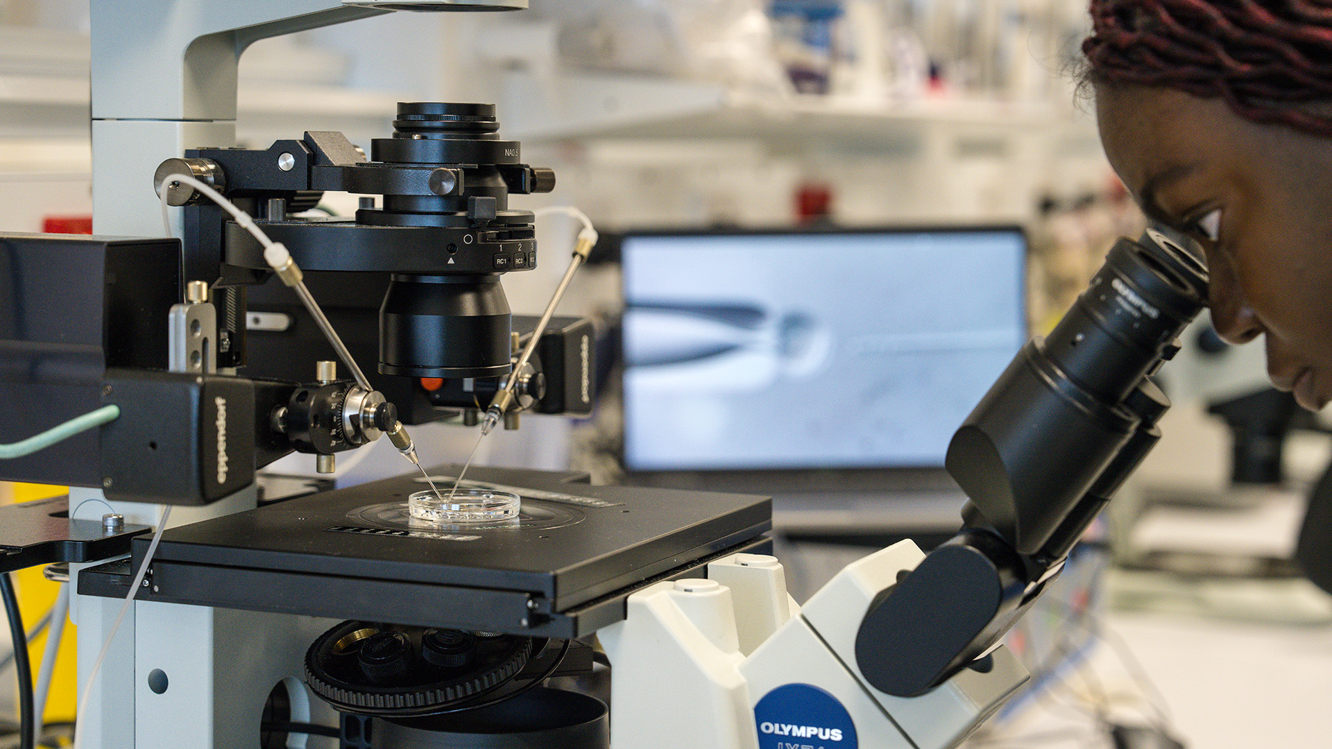 RRI researcher in a lab