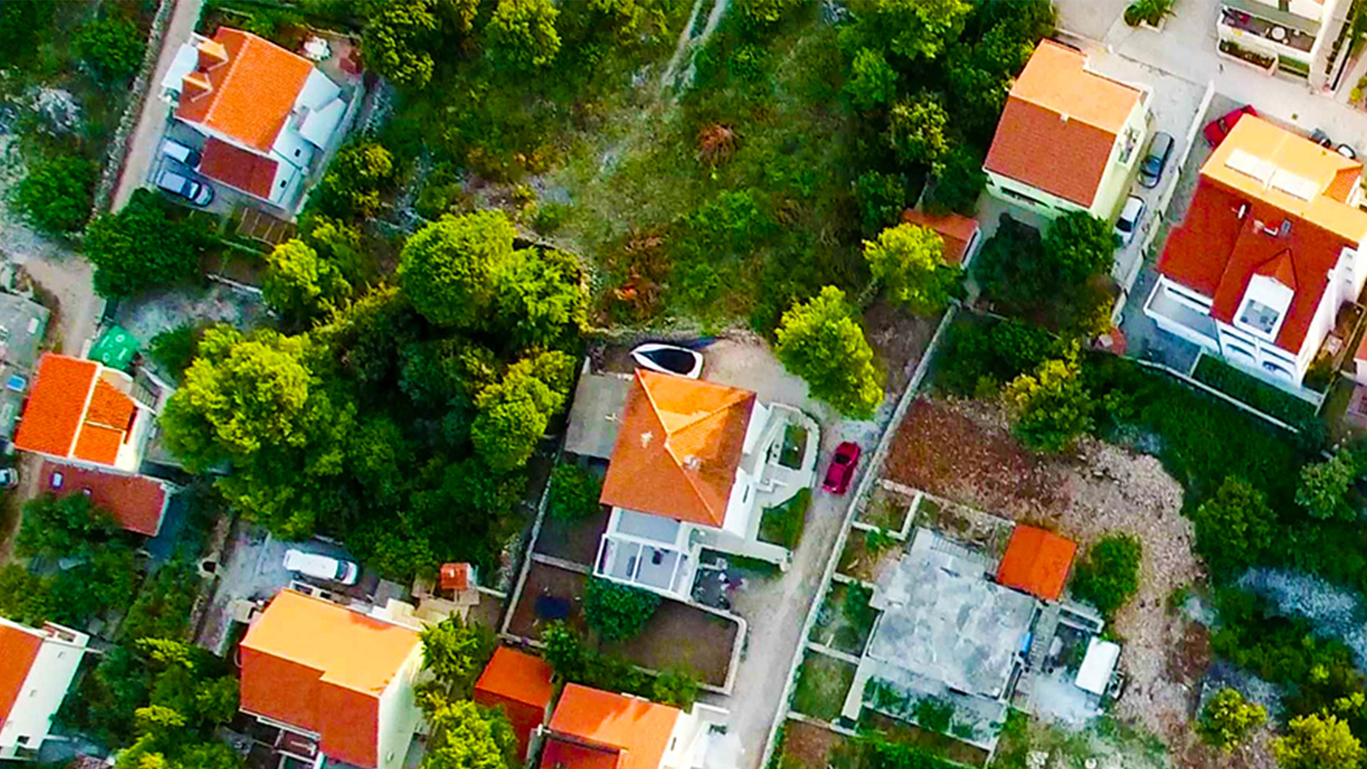 Houses birdseye view