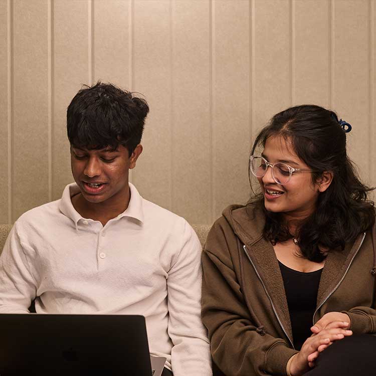 Students on a lounge