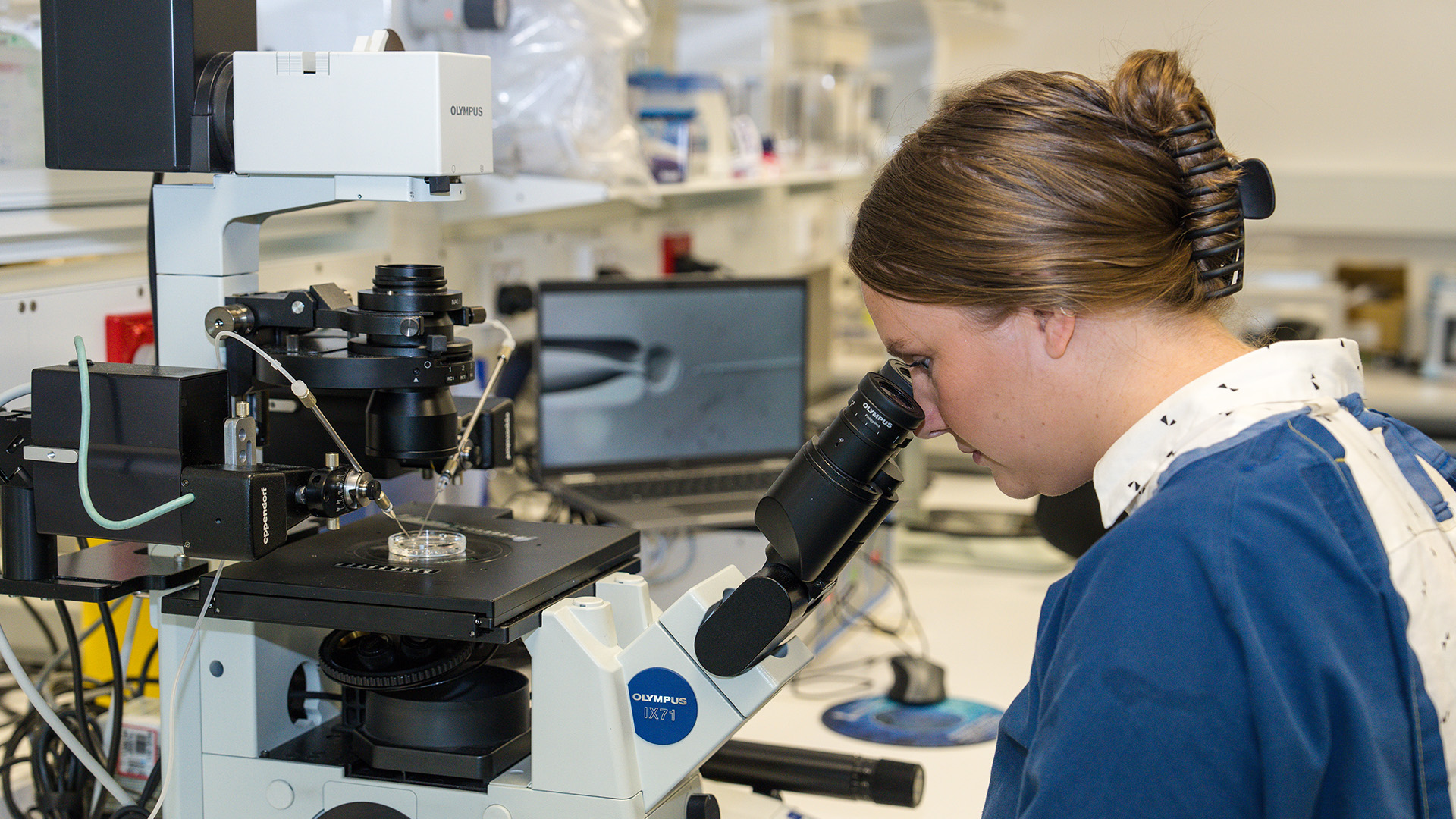 Student in a lab