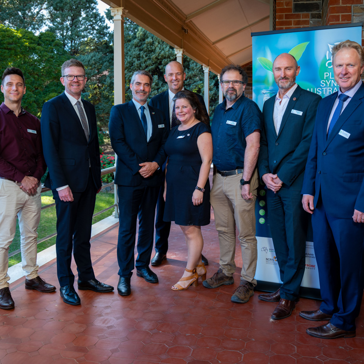 Attendees at the Plant SynBio Adelaide Node launch at Adelaide University's Waite campus.